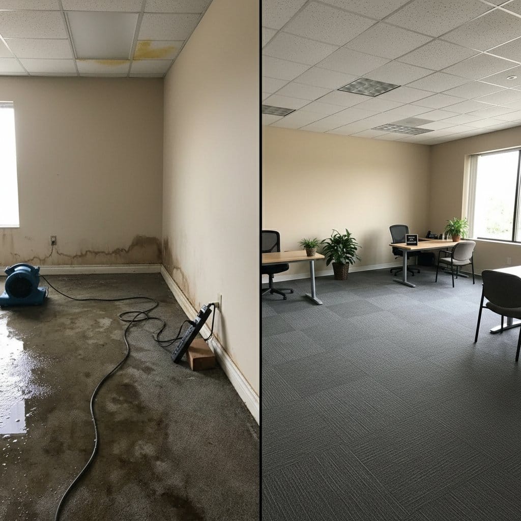 Structural Drying & Dehumidification restoration β commercial office space of commercial property in Ridgewood, NJ