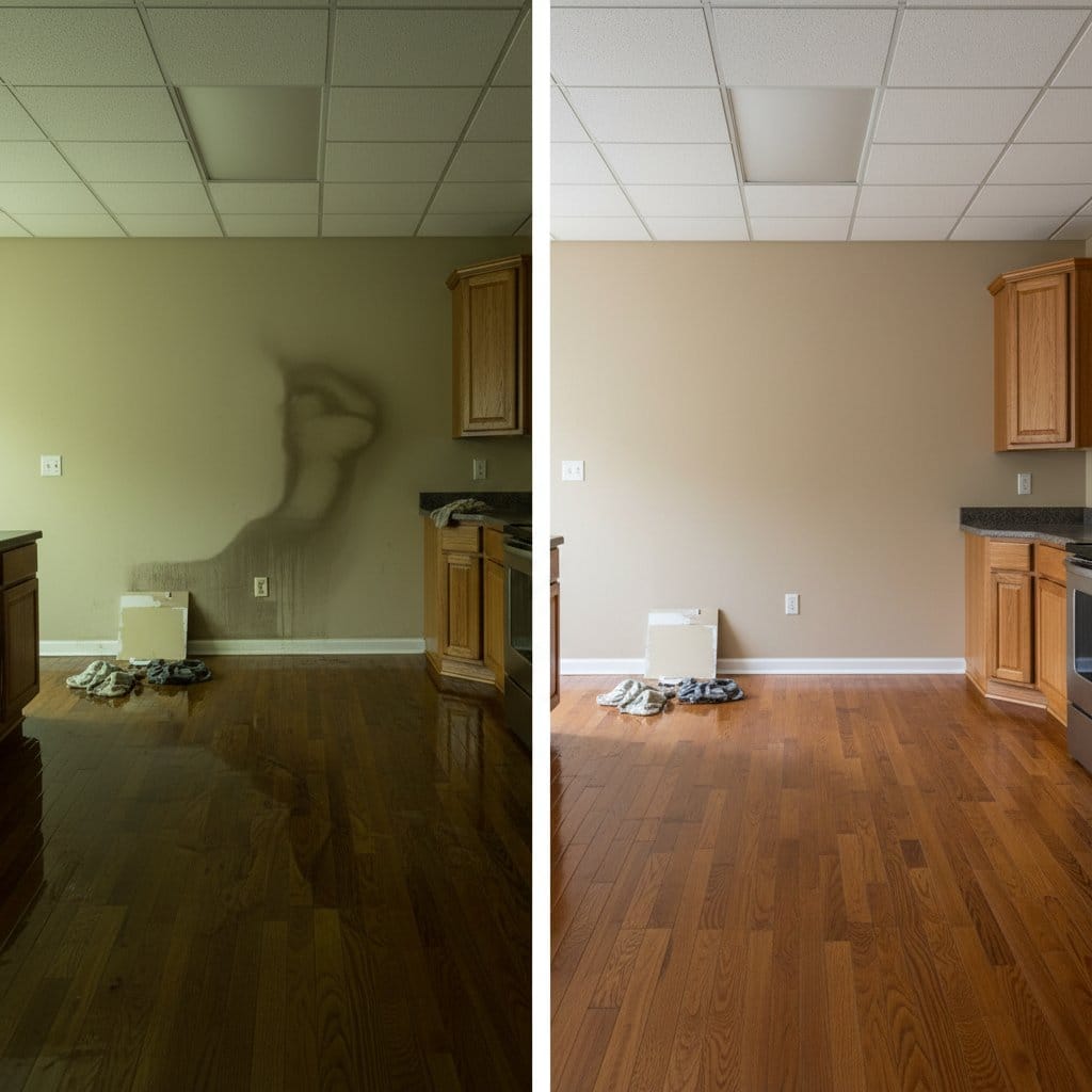 Mold Prevention After Water Damage restoration β home kitchen of bi-level home in Ridgewood, NJ